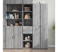 Highboard Grey Sonoma 40x42.5x185 cm Engineered Wood Berkfield Home Grey One Size