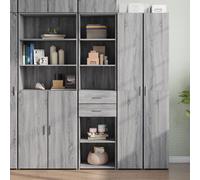 Highboard Grey Sonoma 45x42.5x185 cm Engineered Wood