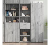 Highboard Grey Sonoma 50x42.5x185 cm Engineered Wood Berkfield Home Grey One Size