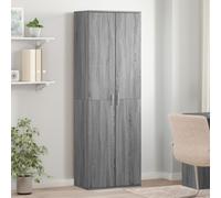 Highboard Grey Sonoma 60x35x180cm Engineered Wood Storage & Shelves Hinged Door