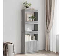 Highboard Grey Sonoma 63x33x180 cm Engineered Wood