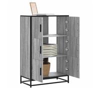 Highboard Grey Sonoma 68x35x106.5 cm Engineered Wood & Metal Tall Cabinet Store