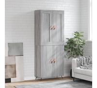 Highboard Grey Sonoma 69.5x34x180 cm Engineered Wood