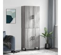 Highboard Grey Sonoma 69.5x34x180 cm Engineered Wood