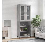Highboard Grey Sonoma 69.5x34x180 cm Engineered Wood