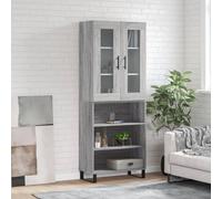 Highboard Grey Sonoma 69.5x34x180 cm Engineered Wood Berkfield Home Grey One Size