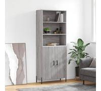 Highboard Grey Sonoma 69.5x34x180 cm Engineered Wood Berkfield Home Grey One Size