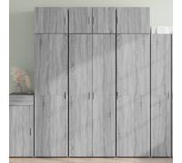 Highboard Grey Sonoma 70x42.5x185 cm Engineered Wood Berkfield Home Grey One Size