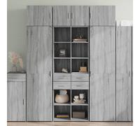 Highboard Grey Sonoma 70x42.5x185 cm Engineered Wood Modern Tall StorageCabinet