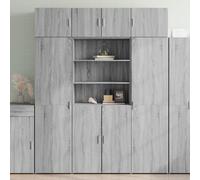 Highboard Grey Sonoma 80x42.5x185 cm Engineered Wood