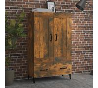 Highboard Industrial smoked oak 70x31x115cm engineered wood & iron storage unit