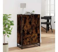 vidaXL Highboard Smoked Oak 68x35x106.5 cm Engineered Wood and Metal