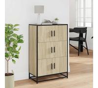 vidaXL Highboard Sonoma Oak 68x35x106.5 cm Engineered Wood and Metal