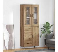vidaXL Highboard with Drawer 2 pcs Artisan Oak Engineered Wood