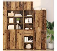 vidaXL Highboard Old Wood 45 x 42.5 x 185 cm Engineered Wood