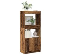 Highboard Old Wood 63x33x140 cm Engineered Wood Berkfield Home Brown One Size