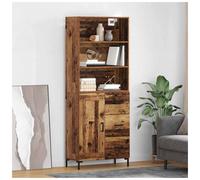 vidaXL Highboard Old Wood 69.5 x 34 x 180 cm Engineered Wood