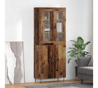 vidaXL Highboard Old Wood 69.5 x 34 x 180 cm Engineered Wood