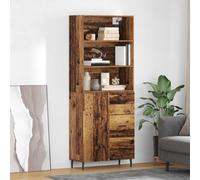vidaXL Highboard with Drawer 2 pcs Old Wood Engineered Wood