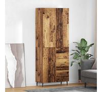 vidaXL Highboard with Drawer 2 pcs Old Wood Engineered Wood and Glass