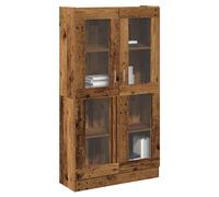 Highboard Old Wood 82.5x30.5x150 cm Engineered Wood Tall Storage Cabinet Handles