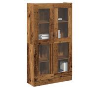 Highboard Old Wood 82.5x30.5x150 cm Engineered Wood Tall Storage Cabinet Handles