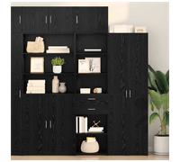 vidaXL Highboard Black Oak 50 x 42.5 x 225 cm Engineered Wood