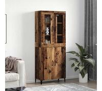 Highboard Old wood Engineered wood 69.5x34x180cm 4-door Ample Storage Durable XL