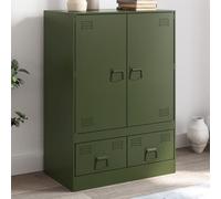 Highboard Olive Green 67x39x95 cm Steel Berkfield Home Green One Size