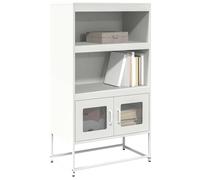 Highboard Pink 68x39x123 cm Cold-Rolled Steel 2 Doors 2 Shelves Modern Lockable