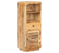 Highboard Rough Mango Wood Natural 45x32x110cm Vintage Charm Door Drawer Shelves