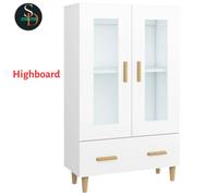 Highboard Side Cabinet Cupboard Storage Side Cabinet Engineered Wood vidaXL