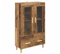 vidaXL Highboard Black Oak 70 x 31 x 115 cm Engineered Wood