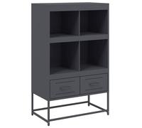 Highboard Sideboard Buffet Cabinet Storage Cupboard Anthracite Steel vidaXL
