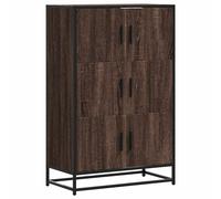 vidaXL Highboard Brown Oak 68x35x106.5 cm Engineered Wood and Metal