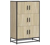 Highboard Sideboard Cabinet Cupboard Buffet Engineered Wood and Metal vidaXL