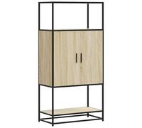vidaXL Highboard Sonoma Oak 68x35x139 cm Engineered Wood and Metal