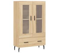 (sonoma oak) vidaXL Highboard Sideboard Cupboard Side Cabinet Brown Oak Engineered Wood