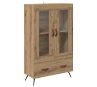 vidaXL Highboard with Drawer Black Oak 69.5 x 31 x 115 cm