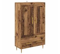 (concrete grey) vidaXL Highboard Sideboard Storage Cabinet High Gloss White Engineered Wood