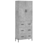 vidaXL Highboard Concrete Grey 69.5x34x180 cm Engineered Wood