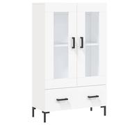 (white) vidaXL Highboard Sideboard Storage Cabinet Side Cabinet Black Engineered Wood