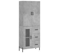 (white, 1 glass door 3 drawers) vidaXL Highboard Sideboard Storage Cabinet Side Cabinet White Engineered Wood