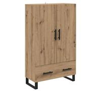 vidaXL Highboard Black Oak 69.5 x 30 x 115 cm Engineered Wood