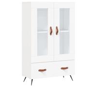(white) vidaXL Highboard Sideboard Storage Cabinet Side Cabinet Black Engineered Wood