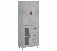 vidaXL Highboard White 69.5x34x180 cm Engineered Wood, White