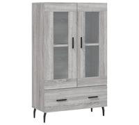 vidaXL Highboard, Sideboard for Bedroom Living Room, Cupboard with Door and Drawer, Side Cabinet, Modern Style, Grey Sonoma Engineered Wood