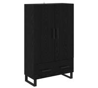 vidaXL Highboard Black Oak 69.5 x 30 x 115 cm Engineered Wood