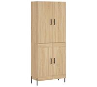 vidaXL Highboard White 69.5x34x180 cm Engineered Wood, White