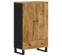 Highboard Sideboard Cabinet with 3 Doors Solid Wood Reclaimed and Iron vidaXL